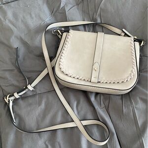 Light Grey Gap Crossbody Bag with Braided Edge Detail-BRAND NEW! NEVER USED!!